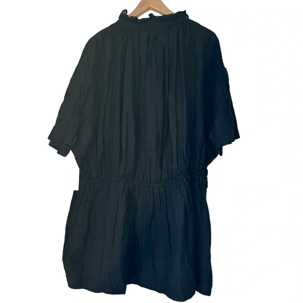 SOLD Brochu Walker St Tropez Dress Small NWT Linen Black Onyx Oversized Mini - Picture 3 of 10